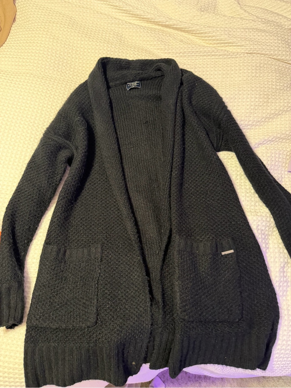 Abercrombie & Fitch Black Open-Front Women's Cardigan